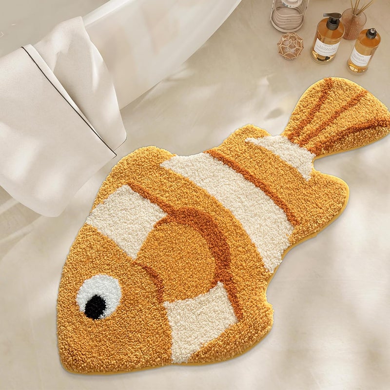 WREWING Ocean Animal Play Mat 20x35 Inch, Cute Animals Large Non Slip Super Soft Plush Area Rug for Kids Room Playroom Nursery Bedroom, Educational Washable Circular Floor Mat for Home Room Decorative - Image 3